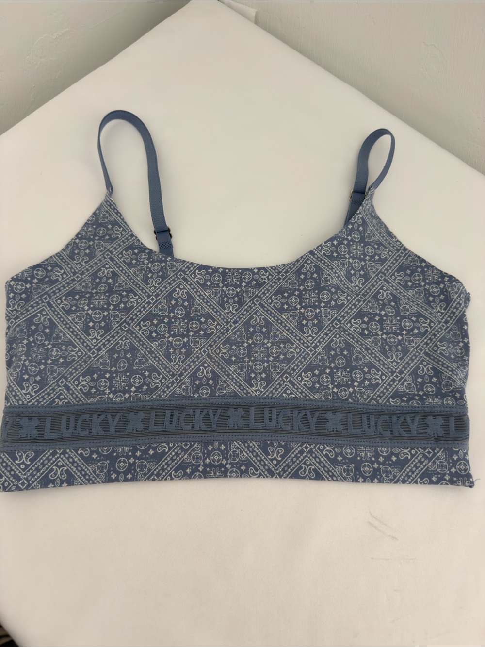 Lucky Brand blue print bralette
Sz M